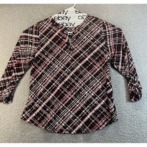 CURE‎  Long Sleeve Top Shirt Women's   Size Large  Black & White Casual
